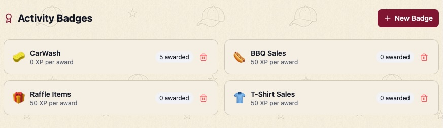 Activity Badges