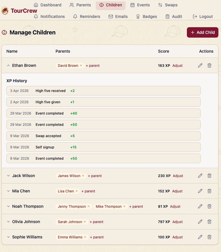 Manage Children