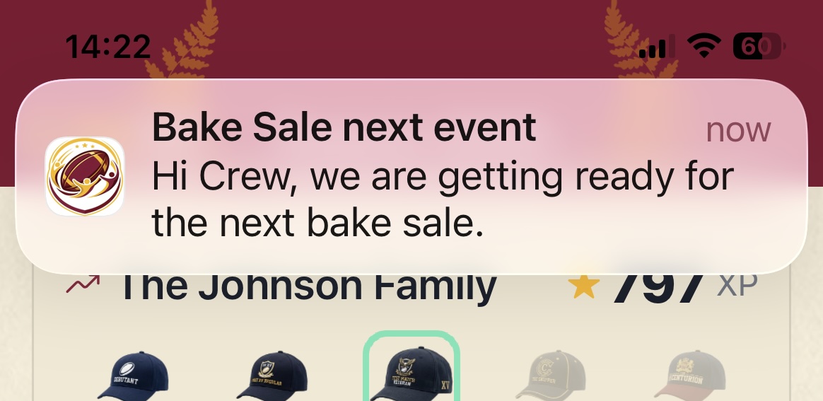 Push notification on phone
